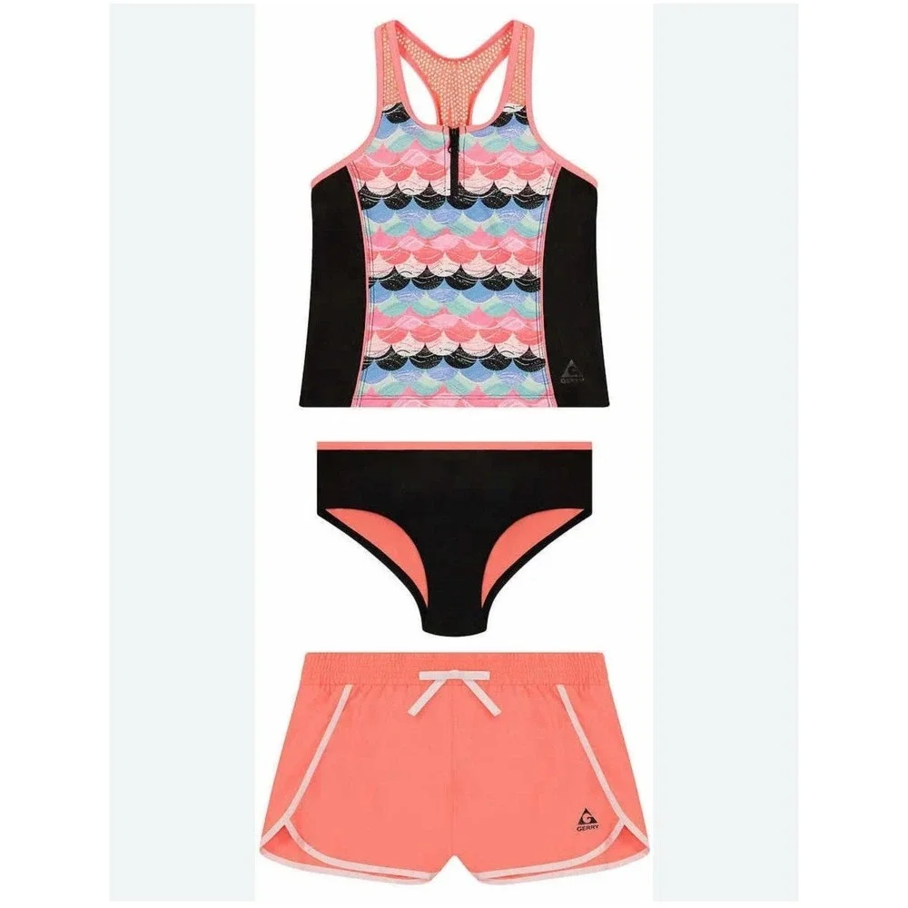 Youth Size Large 14–16 Gerry Youth 3-Piece Swim Set, Pink‎ Orange 3444